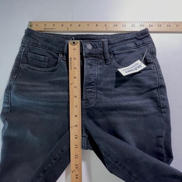 Old Navy NWT High Rise O.G Straight Jeans Secret Slim Pockets Distressed 4 Black - Picture 8 of 10